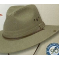 DPC Outdoor Brushed Twill Aussie Hat w/ Side Snaps & Leather Chin Cord